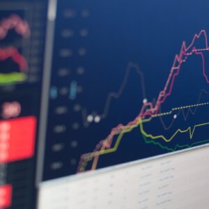AI investment growth chart on a monitor